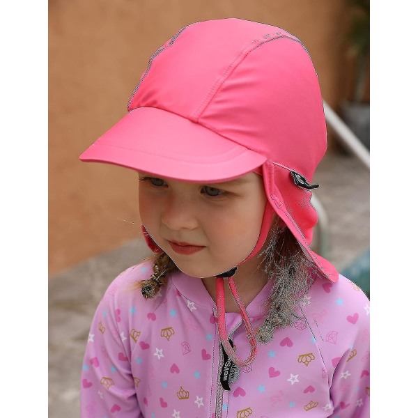 Baby toddler aurinkohattu Upf 50+ cap niskansuojaus säädettävät leukahihnat UV aurinkosuojahatut
