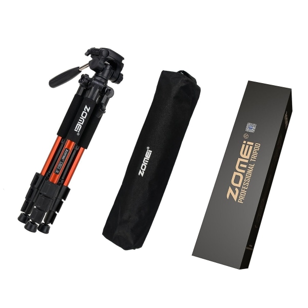 Zomei Q111 Professional Travel Kannettava kolmijalka ja pannun pää Canonin dslr-kameralle Dv oranssi väri