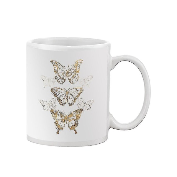 Gold Butterflies Mug -juni Erica Vess Designs