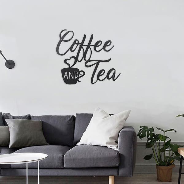Kaffeskylt i smidesjärn, dekorativ hängande pendel