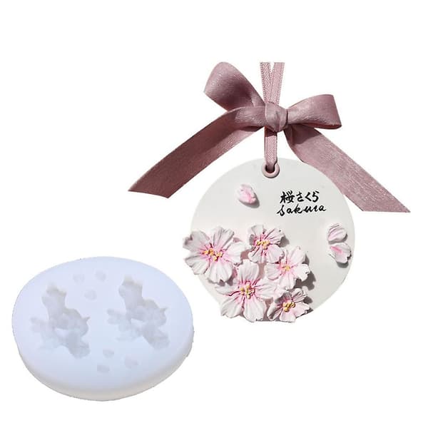 Aromaterapi Dekorative Blomster Epoxy Resin Form Bil Aromaterapi Gips Silikoneform DIY Håndværk Smykkeform