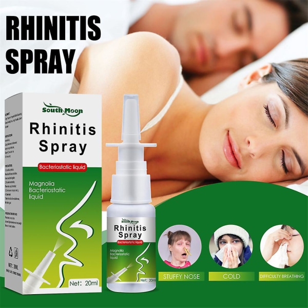 Rhinitis Næsespray Naturlig Hurtig Relief Næsespray Nysen Bihulebetændelse Snorken Behandling Næsepleje Spray