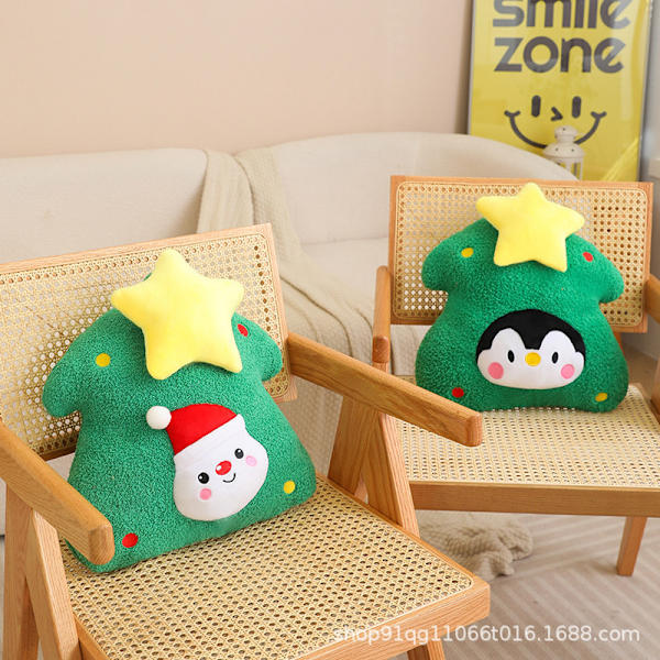 Internetkändis Julgran Kudde Plysch Leksak Talldocka Tomte Docka Juldekoration 40cm*40cm