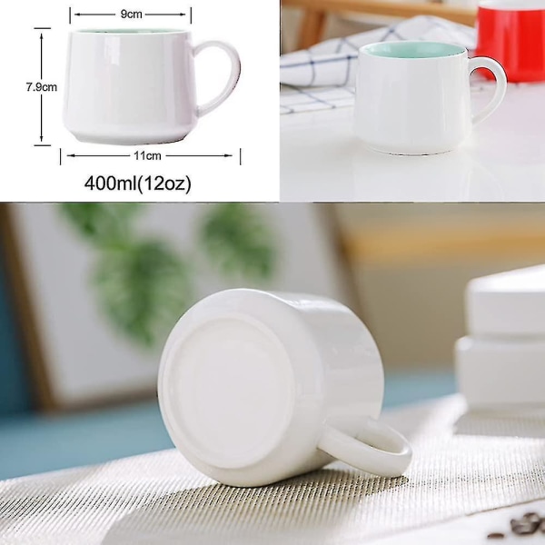 1 st 400 ml 3D djur kaffemugg söt ko inuti, jul födelsedag ko tryck presenter till barn fru mormor (ko)