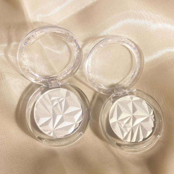 3 Färger Highlighter Puderpalett Glitter Diamant Shimmer Highlighter Ansiktskontur