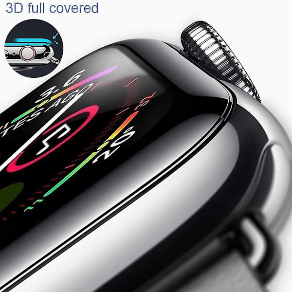 2 stk. hærdet glas skærmbeskyttelse kompatibel med Apple Watch, 44mm
