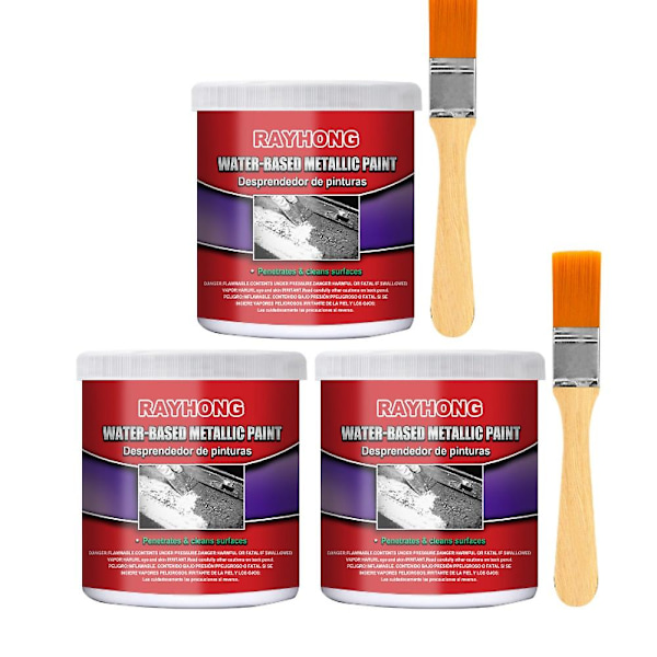 3X 100ML Bil Anti-Rust Chassis Rust Converter Vandbaseret Primer Metal Overflade Rustfjerner Vejrbestandig Langvarig Deruster