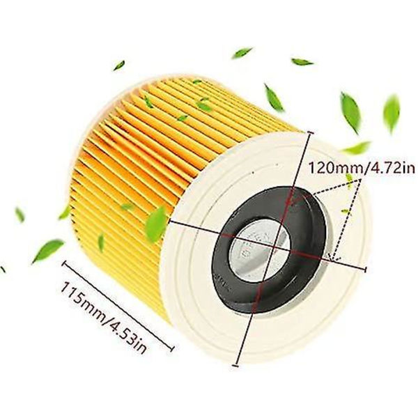 Vaskbare filtre til Karcher WD2 WD3 WD3.200 WD3300 støvsuger, Karcher Filter A-serie våde og tørre filtre 2 par