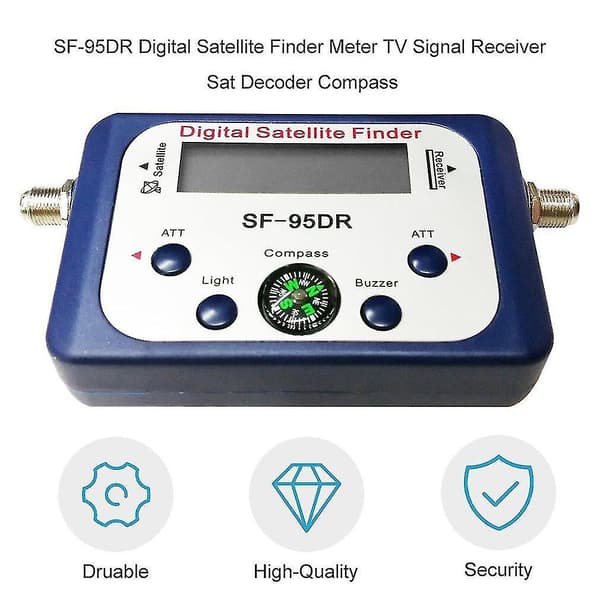 Digital Satellittfinner Meter Satfinder TV-Signalmottaker Dekoder Satlink Mottaker Summer Kompass LCD FTA Antenne