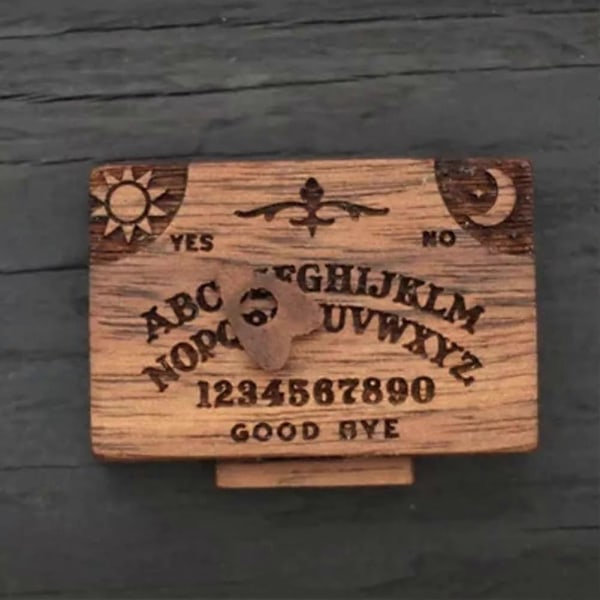 Miniatyyrihenkinen lauta laatikolla, Ouija-lauta kodin sisustukseen, Miniatyyri