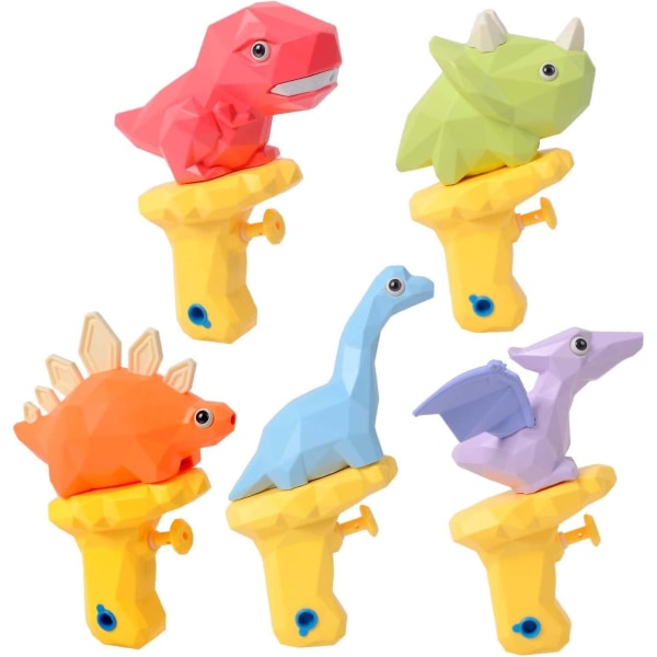 5 stk Kids Dinosaur Water Gun Trykknapp Mini Vannpistoler Svømmebasseng Party Gave For Barn