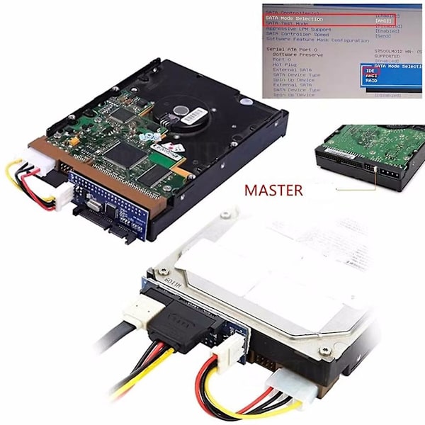 Sata Ide-adapterkonverterare för stationär 3,5\" hårddisk till Sata 7+15pin