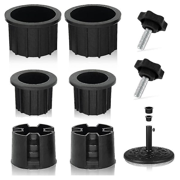 8 stk. Parasolbase Stativ Hulring Prop Cover og Hætte Terrasseparasol Stativ Base Stabilisator