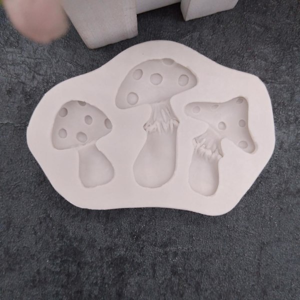 Tre svampeformede kageforme fondantkage fødevarekvalitet silikone bageform