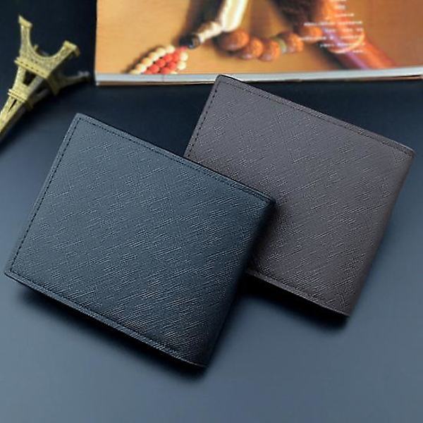 Elegant Minimalistisk Tegnebog med Flere Rum og Slidstærkt Kort Etui black