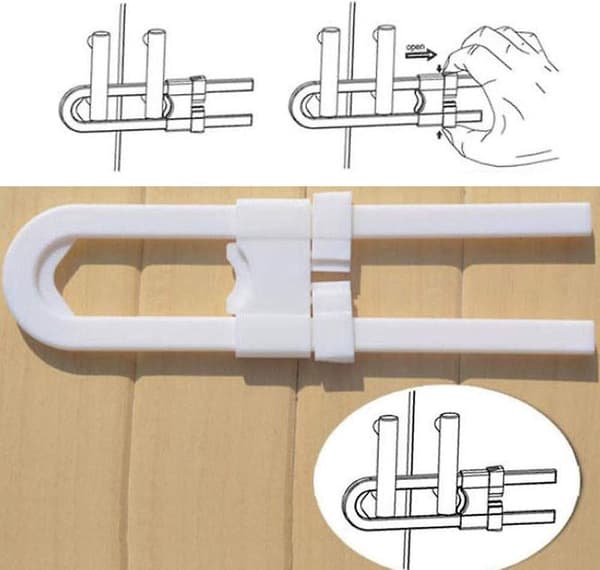 4-pack barnsäkra skåpslås för baby safe köksskåpslås U-formade