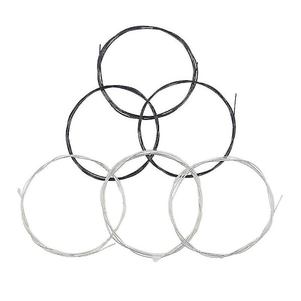 6 stk./sæt (.028-.043) Klassiske guitarstrenge Nylon To farver Normal spænding