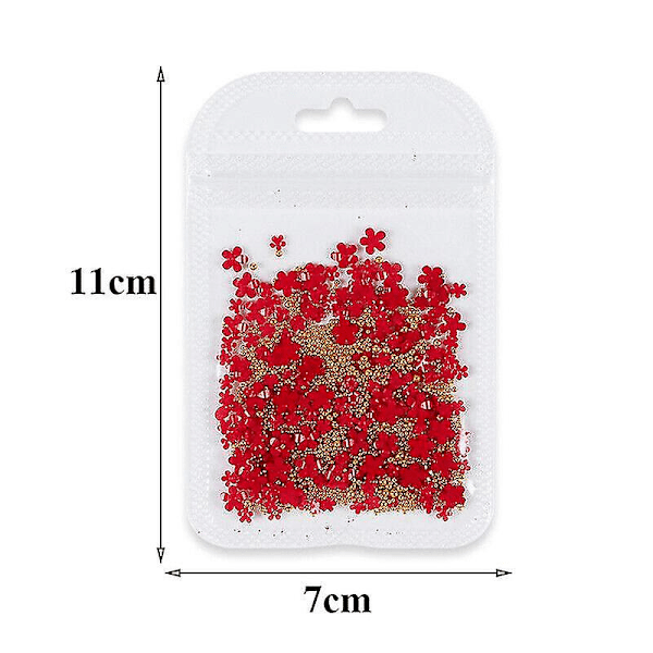 200pcs 3d Acrylic Crystal Flower Pearl Nails Art Decoration Cute Mixed Manicure