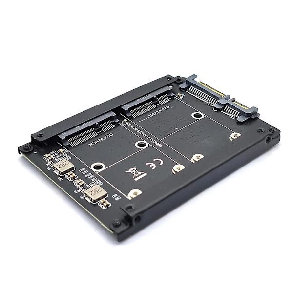 Dual Msata til Sata 3.0 Adapter 2 i 1 Konverterkort for PC Bærbar 6gbps