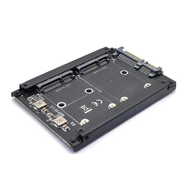 Dual Msata til Sata 3.0 Adapter 2 i 1 Konverterkort til Pc Bærbar 6gbps