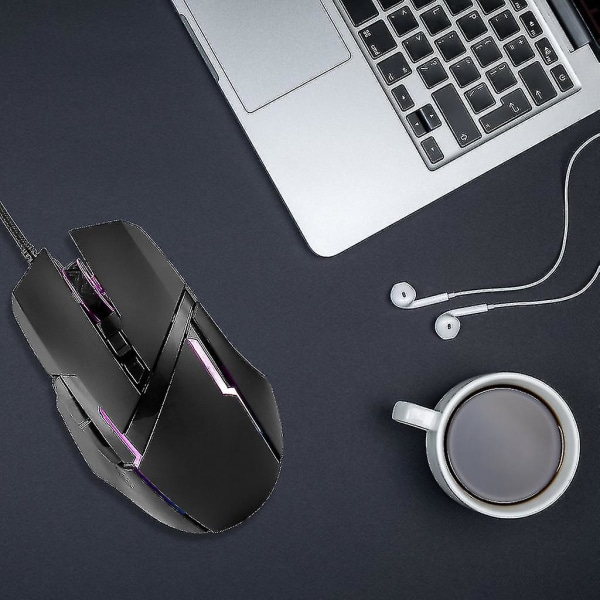 Lysende computer-kablet mus til kontorspil med farverigt åndelys