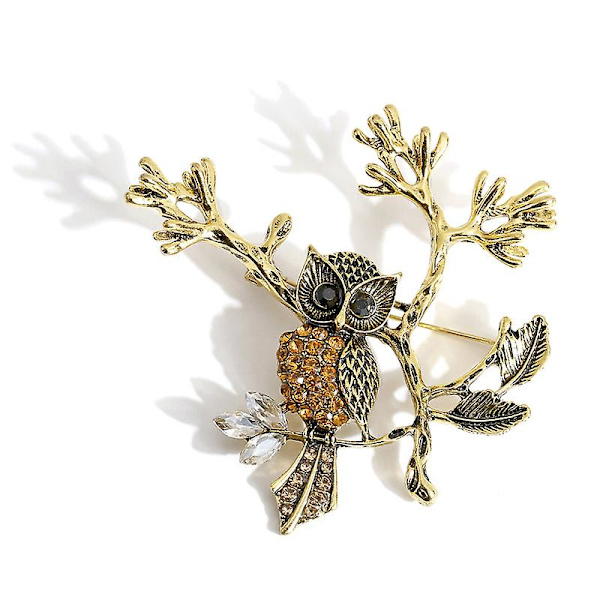 Brosch, Gren Owl Brosch, Halloween Gåva, Halloween Prydnader, Kapptillbehör