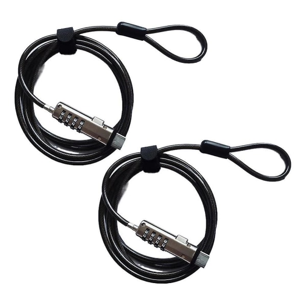 2 stk. Usb Notebook Laptop Kombinasjonslås Universell Sikkerhet Usb 4-sifret Kombinasjonslås For Pc La