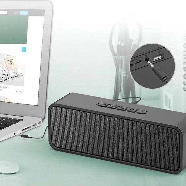 Trådløs højttaler Soundbar Stereo Subwoofer Tf-kort Fm Udendørs bilhøjttaler