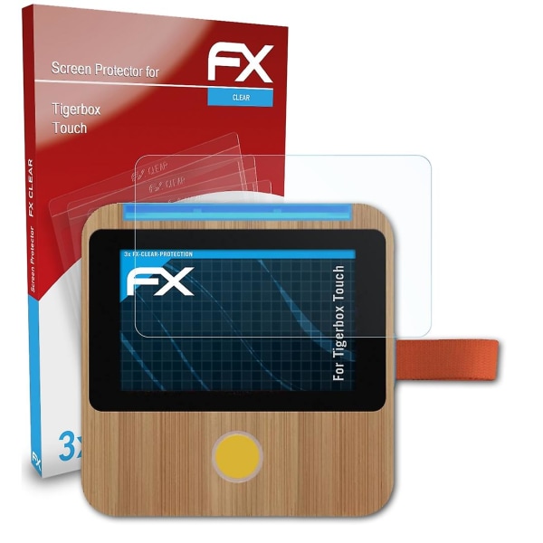 atFoliX 3x skyddsfolie kompatibel med Tigerbox Touch Displayskyddsfolie klar