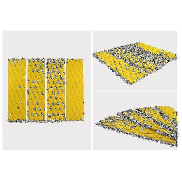 4-pack Surfbräda Fram Traction Pad - Sup Surfbräda Däck Greppmatta Ersättning Med Lim (gul)