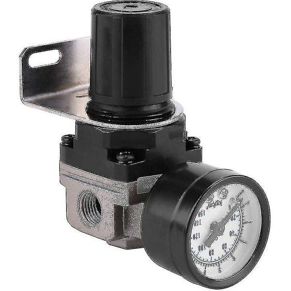 Lufttrykkregulator, Ar2000-02 G1/4 Luftdrevet Kompressor Med Måler, 1/4\" Aluminium Legering Lufttrykk Justerbar-dg