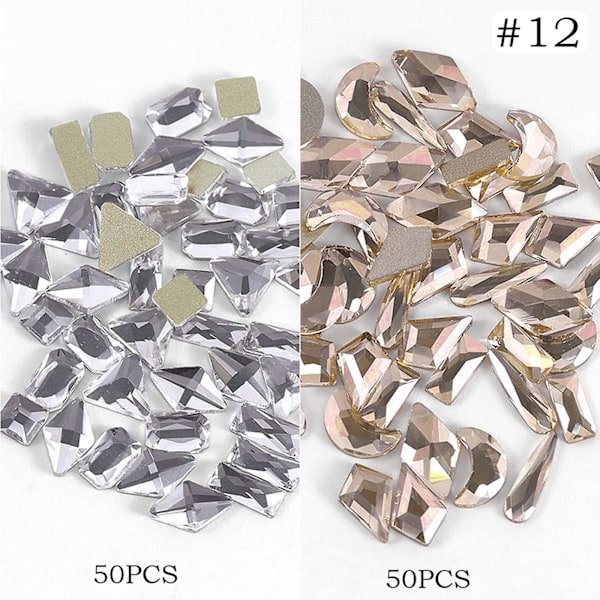 Negle Rhinestones Multi Shapes Crystal Gems Til 3d Negle Kunst Dekorationer