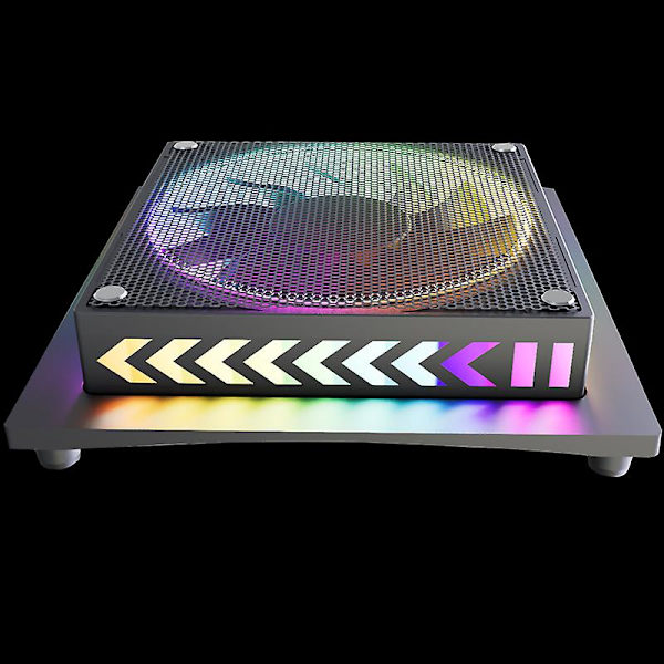 Køleventilator kompatibel med Xbox Series X, med LED-lys, anti-støv metalnet ventilator eksternt kølesystem