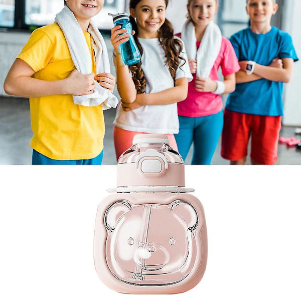 Giftfri luktfri søt design lekkasjesikker rosa vannflaske med stropp for utendørsreiser