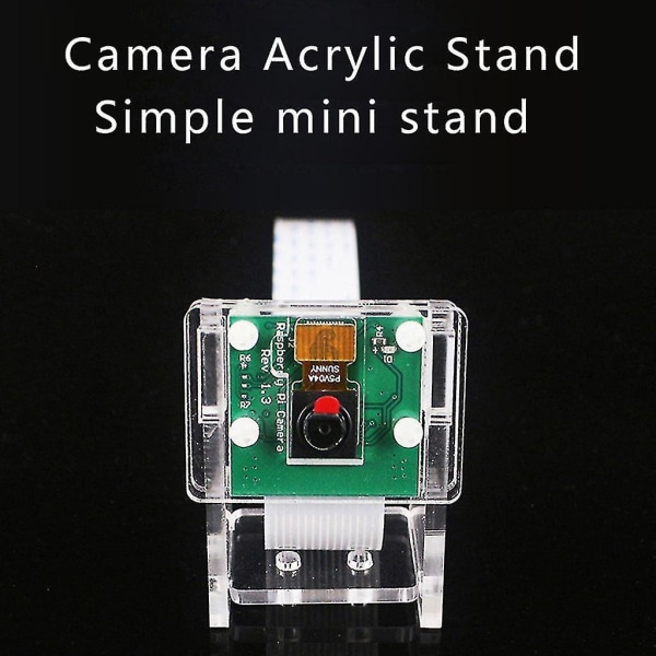 1 set genomskinlig akryl 5 mp kamerahållare Klart case för Raspberry Pi 1-4 för V2 officiell kamera
