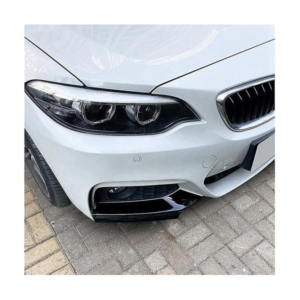 För 2-serie F22 F23 2015-2019 Mp Front Bumper Lip Diffuser Splitter Spoiler Protector Blank Svart