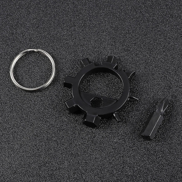 Ruostumattomasta teräksestä valmistettu monitoiminen ruuvimeisseli ulkokäyttöön kannettava Edc-työkalu polkupyörän korjaustyökalu laitteiston avaimenperän solki