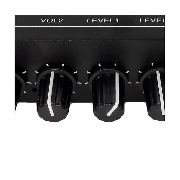 Au-402c Audio Mixerfördelare Signalväljare Växlare 4 Ingångar 2 Utgångar RCA Tonvolymkontroller
