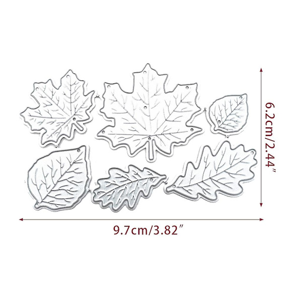 Ahornblade Metal Skæredør Stencil Diy Scrapbooking Album Papirkort Skabelon Form Embossing Kunsthåndværk Dekoration