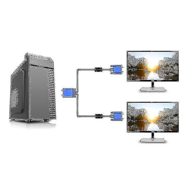 1 In 2 Ut Split Screen VGA-kabel