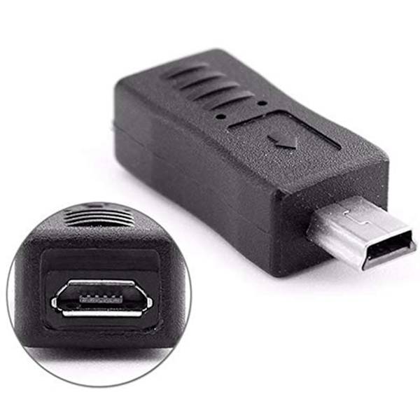 Micro-USB han til Mini USB hun adapter T-port adapter