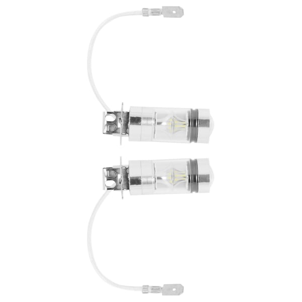 2 st 6000k vita LED H3 100w 2323 bil dimljuslampa Drl