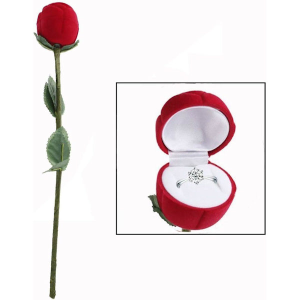 Ringeæske i form af en rose, Valentinsdagsgaveæske og vielsesringsæske
