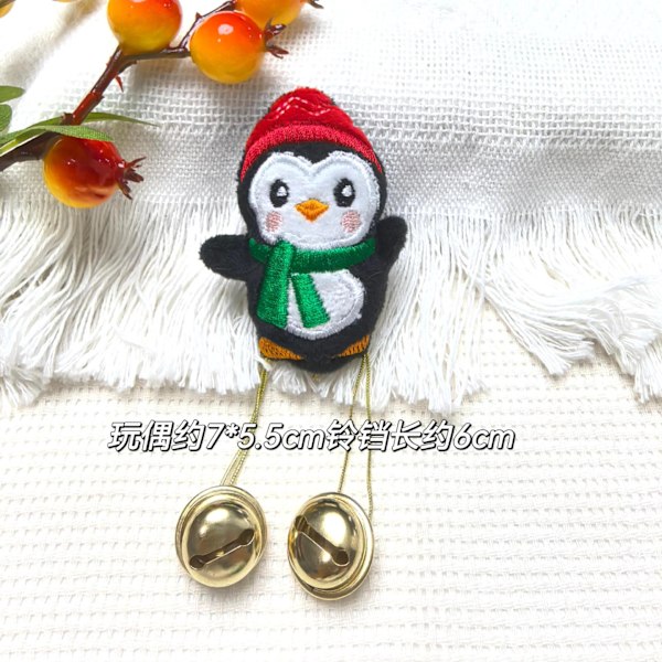 Ny Juledukke Vedhæng DIY Julemand Peberkagemand Elg Brosche Tilbehør Hårtilbehør Tøjtilbehør penguin door buckle