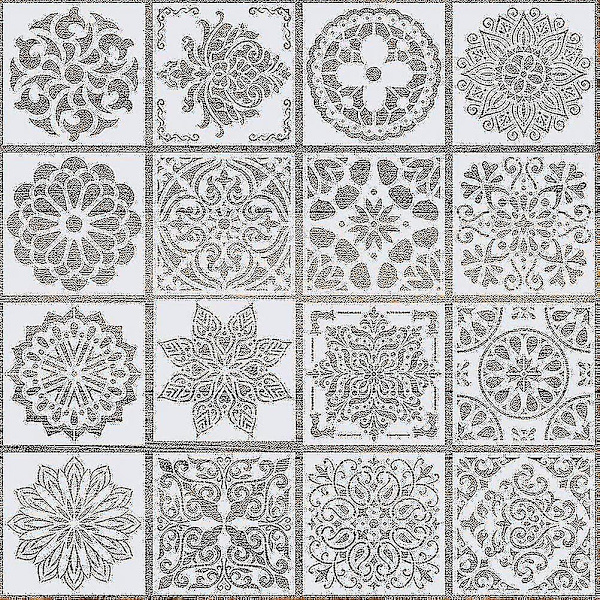 Wedong 16 stk. (6 x 6 tommer) genanvendelige stencils, Mandala stencils Mandala Dot Painting skabeloner stencil