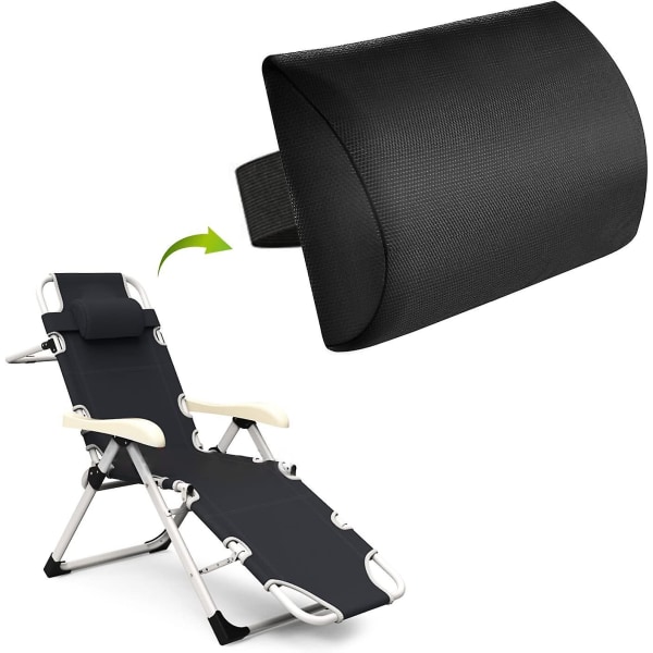Zero Gravity Chair Erstatningspute Nakkestøtte, Zero Gravity Recliner Lounge Chair Pute (svart)