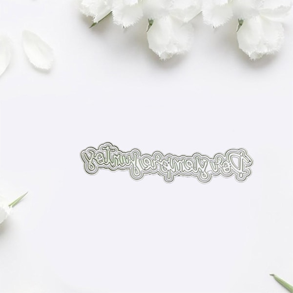 Karbonsstål Embossing Script Die Cutting Dies Kort for å lage DIY Scrapbooks