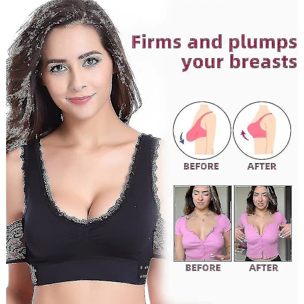 Tourmaline Shaping Wireless Silky Bra, Lymphvity Detoxification And Shaping & Powerful Lifting Bra Kompatibel Kvinnor