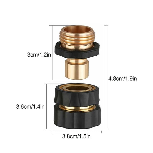 Vandingsslange Adapter Rørforbindelse Vandforbindelse Fitting Have 4stk Amerikansk 3/4 Tommer