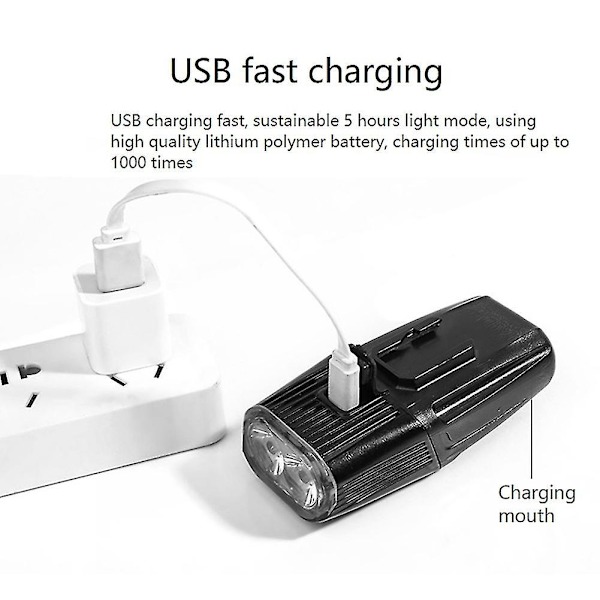 Pyörävalo 1000 Lumenia Pyörävalot Etu USB Ladattava Polkupyörän Valo Vedenkestävä Pyörän Etuvalo F